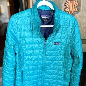 Patagonia Nano Puff Jacket Women's L Turquoise--Pristine